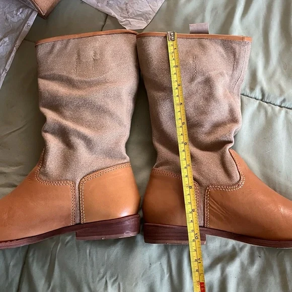 Matisse Coachella Tan Leather and Canvas Boots - Picture 6 of 16